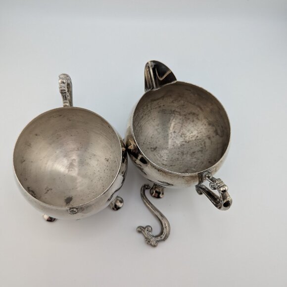 Title: Ranleigh Elegance Silver Plated Milk Jug & Sugar Bowl Set – Handle Repair - Picture 4 of 7